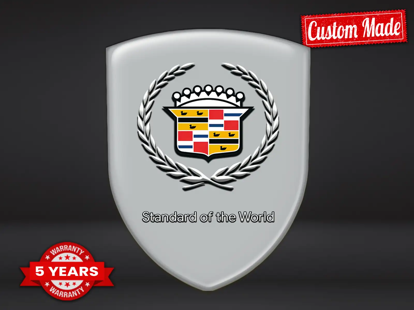 Cadillac Aufkleber auf Harz Top Design Custom Dome Labels